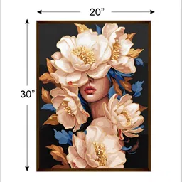 Artsense White & Blue Canvas Abstract Wall Paintings image 4