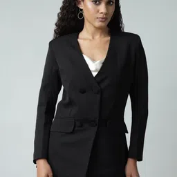 SANAITA CREATIONS Double Breasted V-Neck Blazer-picture-7