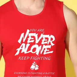 WOOSTRO Men Pack of 2 Typography Printed Round Neck Cotton Slim Fit Sports T-shirts image 5