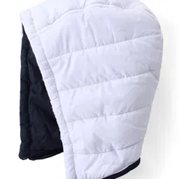 Babyhug Full Sleeves Colour Block Padded Jacket With Detachable Hood - Red & Navy Blue image 4