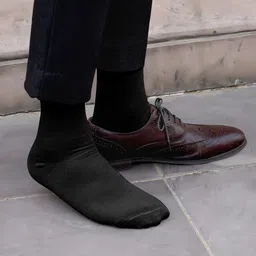 FOOTPRINTS Men Pack Of 3 Patterned Odour free Pure Cotton Bamboo Calf Length Socks image 3