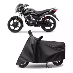 Auto Pearl Polyester Two Wheeler Cover for TVS Victor New (Grey)-picture-18
