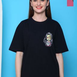 Dreambe Women Typography 2 Printed Applique T-shirt-picture-3