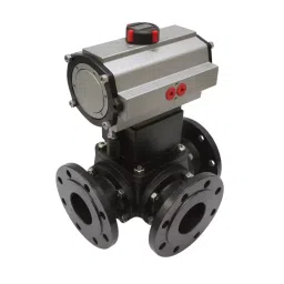 Quickair Ball Valve T Port With Pneumatic Double Acting Actuator 1 inch (25.4 mm) Carbon Steel, A300RB-25-16-02-07-01-02-01-picture-30