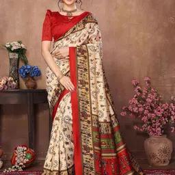 KALINI Printed Warli Mysore Silk Saree-image-46