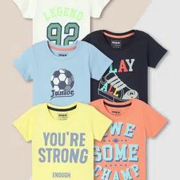 max Boys Typography 5 Printed Applique T-shirt-picture-32
