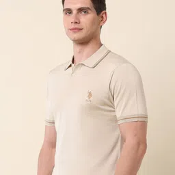 U.S. Polo Assn. Brand Logo Printed Polo Collar Cotton Slim Fit T-shirt image 3