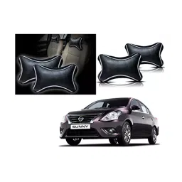 Auto Pearl Black Dots CV Car Neck Rest Pillow Compatible for All Cars-picture-29
