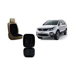 Auto Pearl Car Wooden Bead Seat Cushion with Black Velvet Border Compatible for Hexa - Set of 2 Pcs-picture-36