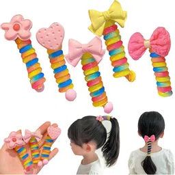 SZN Women Set Of 5 Ponytail Holders-image-86