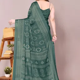 KALINI Geometric Block Printed Saree image 4