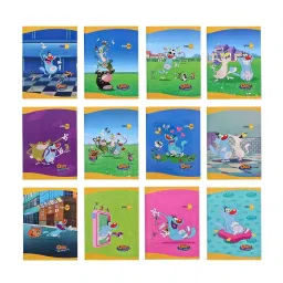 Youva Jumbo Note Book 18 cmx24 cm 172 Pages Assorted Three Line 22498, (Pack of 12) image 1