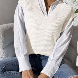 bebe Ribbed Vest Sweater-picture-25