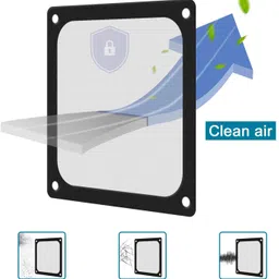hasthip HASTHIP® 120mm Aluminum Alloy Stainless Mesh Fan Filter Dust Guard (Black) image 3