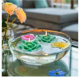 Iris Homefragrances Aromatic Floating Candle- Pack of 2- Cool Blue- 40g each(Set of 2)-picture-15