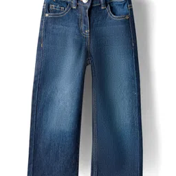 kookie kids india Kookie Kids Denim Full Length Solid Colour Jeans - Navy Blue-picture-27