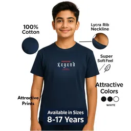 TeeSlix Unisex Blue Tshirts image 2