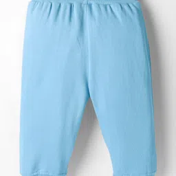 Tango Looper Knit Full Length Lounge Pant With Animal Print - Light Blue image 2