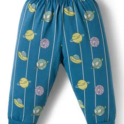 CUCUMBER Sinker Knit Full Length Leggings With Vehicle Print Pack Of 3 - Blue Mint & Tan image 2