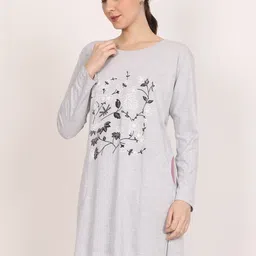 INNAYARA DIVIRTA Women Floral 2 Printed Pockets 1 T-shirt image 3