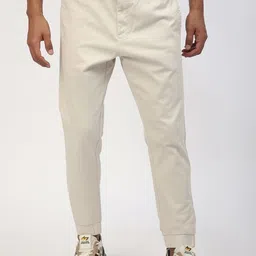 R&B Men Solid Mid-Rise Regular Fit Joggers-image-23