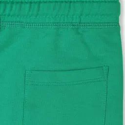 ALAN JONES Cotton Blend Knit Springfield Text Printed Shorts - Green image 5