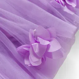 Mark & Mia Sleeveless Solid Color Corsage Detailing Flared Frock Style Party Onesie - Plum image 4