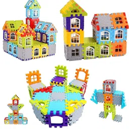 mbk House & Home Blocks for Kids-60+Pcs Puzzle Set with Windows & Smooth Finish(FLE)-picture-28