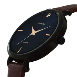 maxima Women Embellished Dial & Leather Straps Analogue Watch 68022LMLB image 2