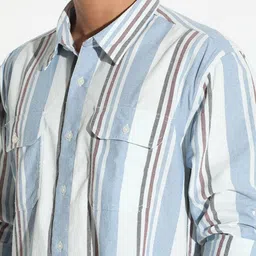 SHOWOFFFF Men Comfort Striped Casual Shirt image 3