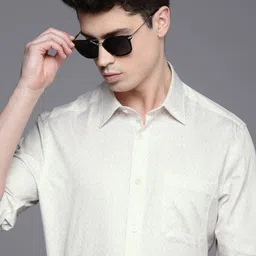 Louis Philippe Ethnic Motifs Printed Classic Pure Cotton Formal Shirt-picture-15