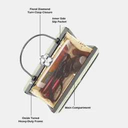 Lavie Women Grey Solid Clutch (S) image 4