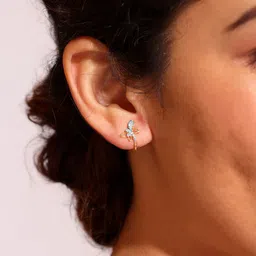 Mia by Tanishq Gold & Diamond Dancing Butterfly Stud Earrings image 2
