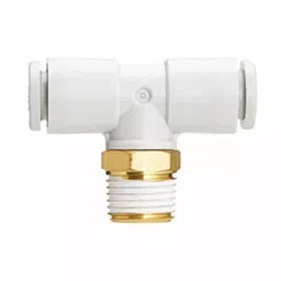 SMC KQ2 Series Branch Tee, 1/4 in to NPT 1/8 Male, Threaded-to-Tube Connection Style, KQ2T07-34AS (Pack of 10)-picture-31