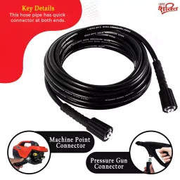 HPD Shakti 8 m Steel Braided Pressure Washer Hose Pipe for Multiple Brand image 2