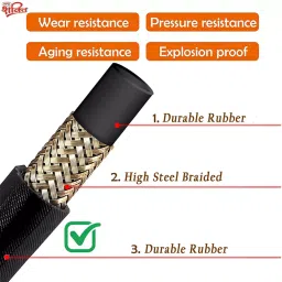 HPD Shakti 8 m Steel Braided Pressure Washer Hose Pipe for Multiple Brand image 3