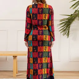 HERE&NOW Geometric Printed Round Neck Gotta Patti Kurta With Palazzos image 3