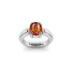 RRVGEM 7 KT Gomed Stone Silver Plated Adjustable Finger Ring-picture-39