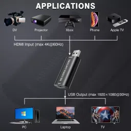 LOTA High-Quality USB 2.0 HDMI Video Capture Card Supports 1080p Plug & Play, MST-1361-LT image 4