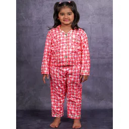 Biglilpeople Girls Checked Printed Night suit-picture-23