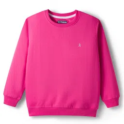 Pine Kids Knit Full Sleeves Solid Sweatshirt - Dark Pink-picture-22