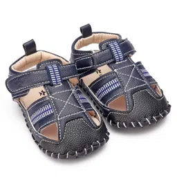 Cute Walk by Babyhug Booties with Velcro Closure - Navy Blue image 2