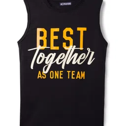 Pine Kids Cotton Woven Full Sleeves Checks Shirt With Text Print T-Shirt - Orange image 2