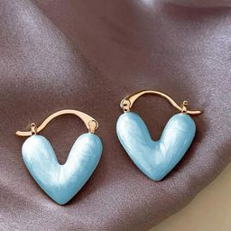 FIMBUL Heart Shaped Hoop Earrings-picture-29