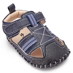 Cute Walk by Babyhug Booties with Velcro Closure - Navy Blue image 3