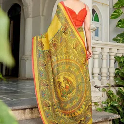 priyashi Ethnic Motifs Silk Blend Handloom Saree image 5