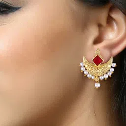 VIVASTRI Women Gold-Plated Alloy Earrings-picture-36