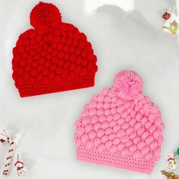 LITTLE GINNIE Kids Pack Of 2 Woollen Beanie-picture-18