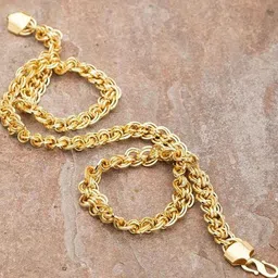 SANAA CREATIONS Unisex Gold-Plated Statement Chain-picture-48