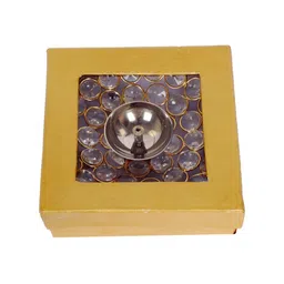 Amaya Decors 2-Pcs White Glossy Brass Diyas-picture-17